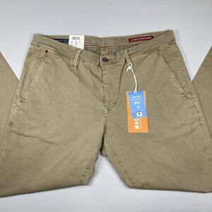 NEW MAC JEANS Men's Flex Ultimate Driver Chino Pants Size 35x30 – Beige Slim Fit